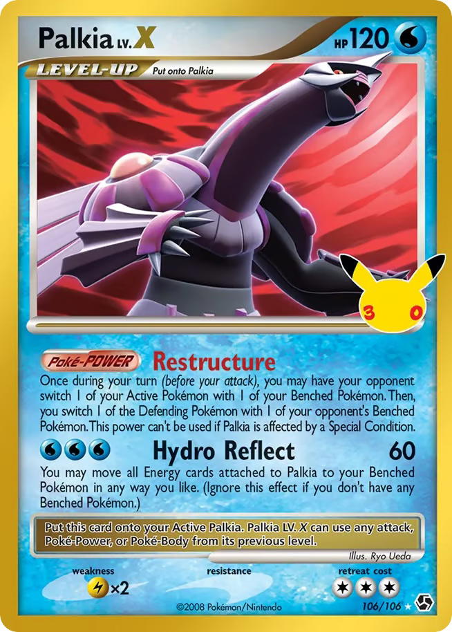 Pokemon Pokemon Palkia LV.X LVX [30C 106/106] Mega Evolution "30th Celebration: Classic Collection" (EN)