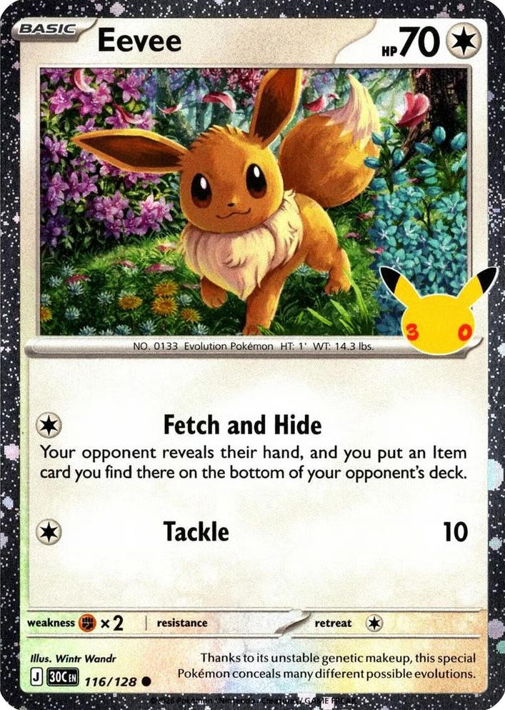 Pokemon Pokemon Eevee C [30C 116/128] Mega Evolution "30th Celebration" [CosmosHolo] (EN)