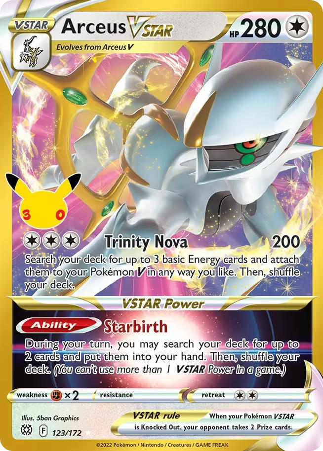 Pokemon Pokemon Arceus VSTAR [30C 123/172] Mega Evolution "30th Celebration: Classic Collection" (EN)