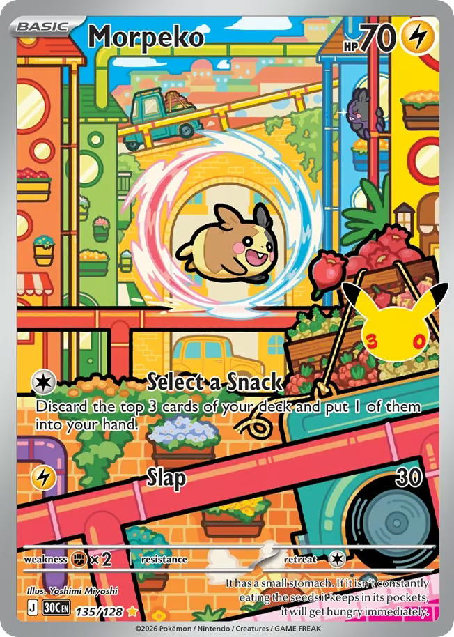 Pokemon Pokemon Morpeko IR [30C 135/128] Mega Evolution "30th Celebration" (EN)