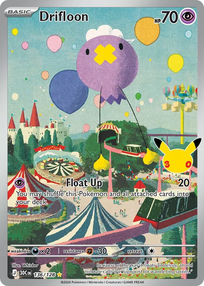 Pokemon Pokemon Drifloon IR [30C 136/128] Mega Evolution "30th Celebration" (EN)