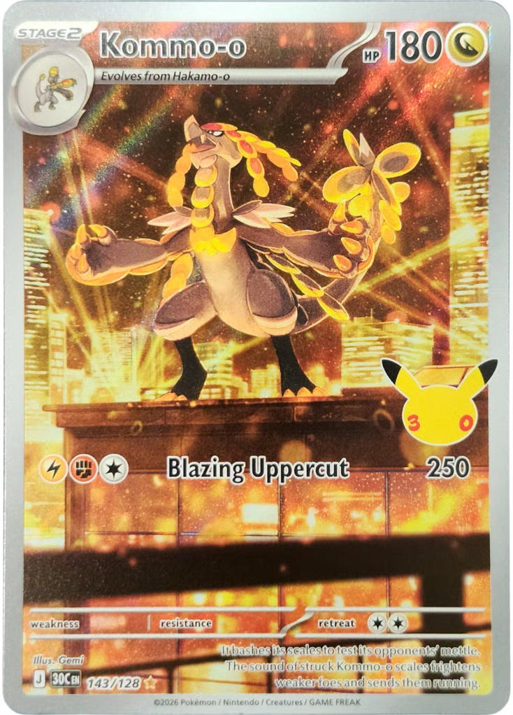 Pokemon Pokemon Kommo-o IR [30C 143/128] Mega Evolution "30th Celebration" (EN)