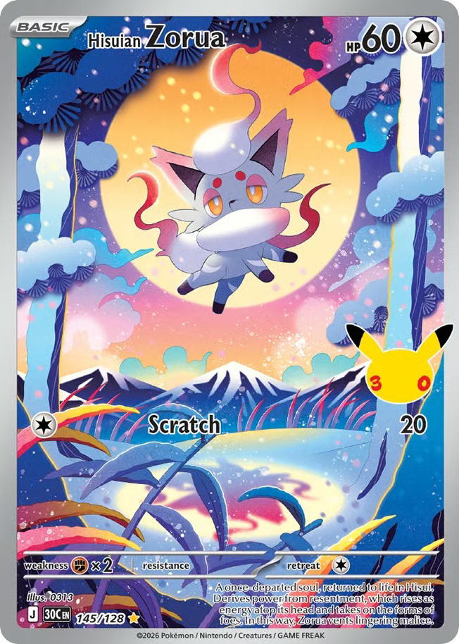 Pokemon Pokemon Hisuian Zorua IR [30C 145/128] Mega Evolution "30th Celebration" (EN)