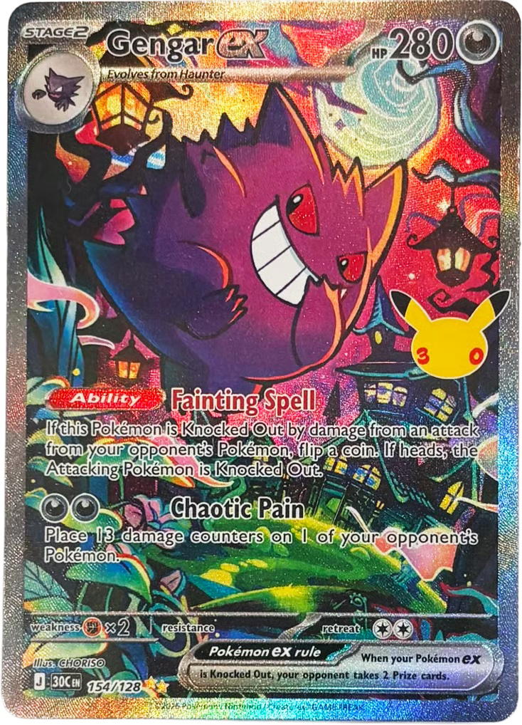 Pokemon Pokemon Gengar ex SIR [30C 154/128] Mega Evolution "30th Celebration" (EN)