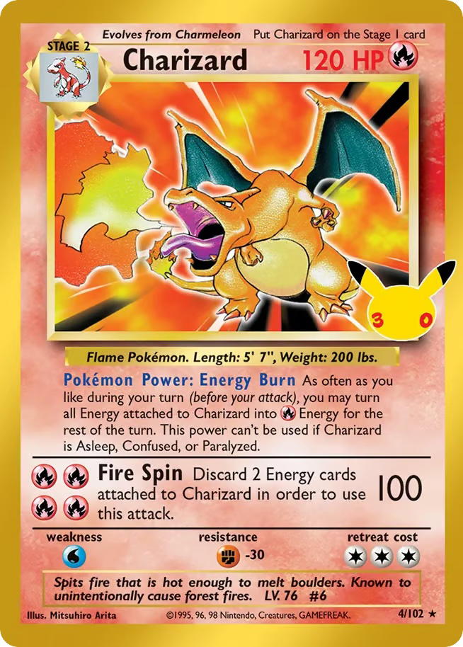 Pokemon Pokemon Charizard H [30C 4/102] Mega Evolution "30th Celebration: Classic Collection" (EN)