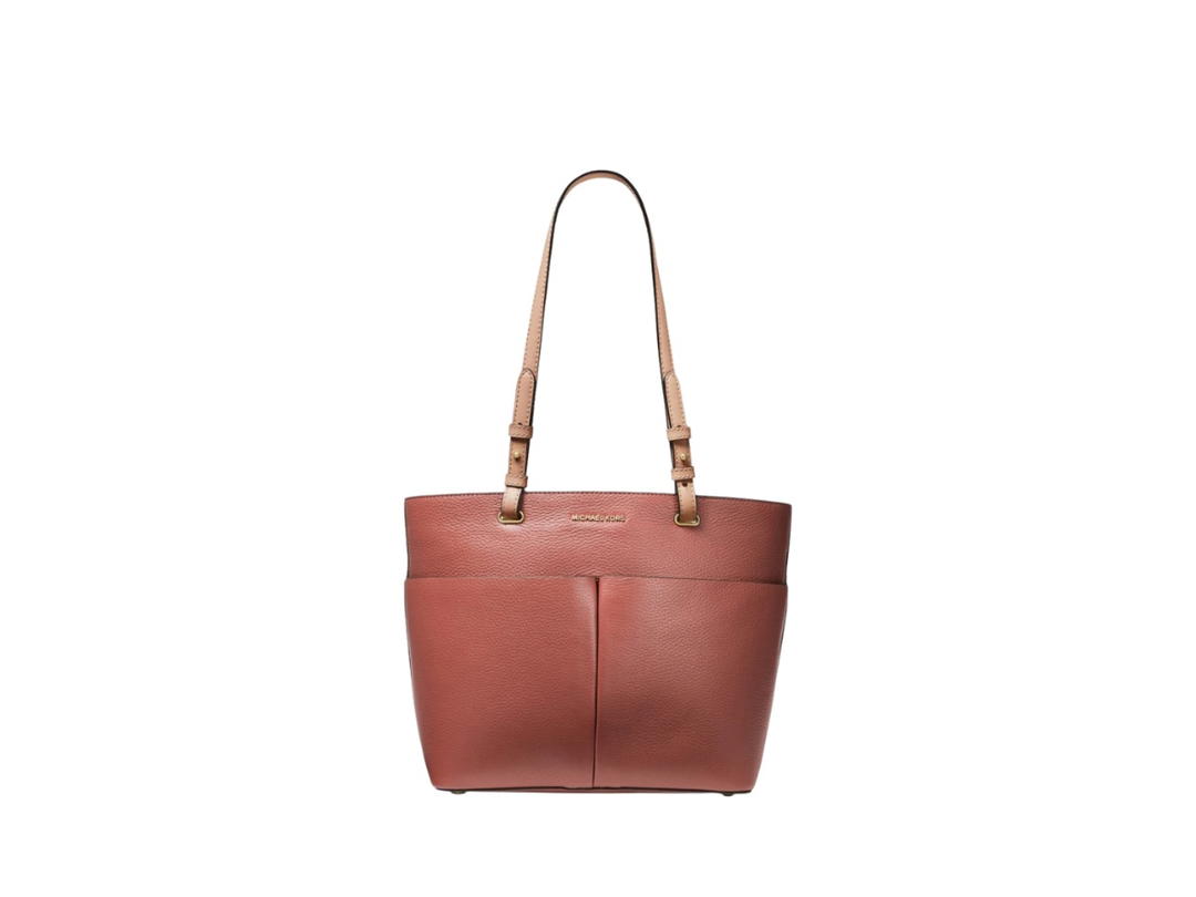 Michael Kors Michael Kors Bedford Medium Sunset Peach TZ Pocket Tote Leather
