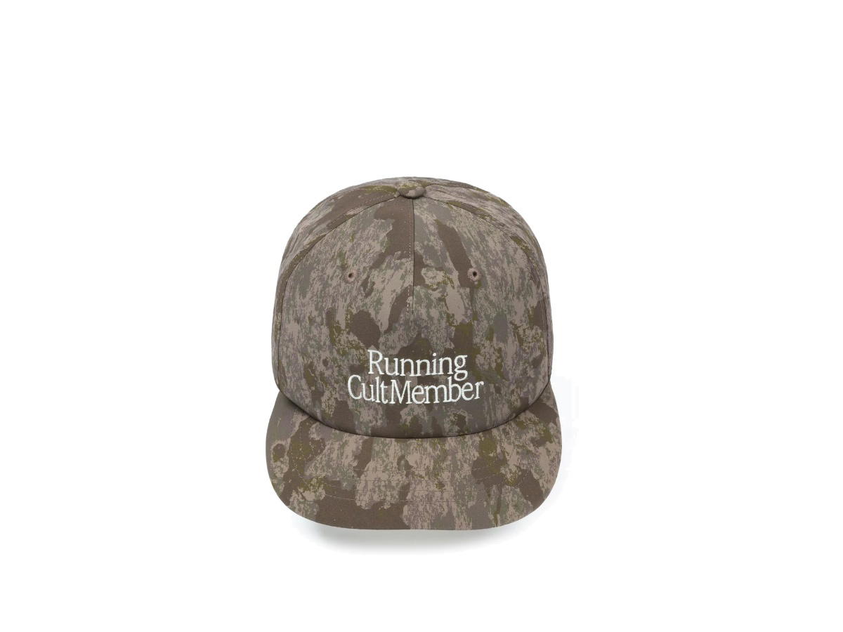 Satisfy Satisfy PeaceShel 5‑Panel Pinch Cap Camo