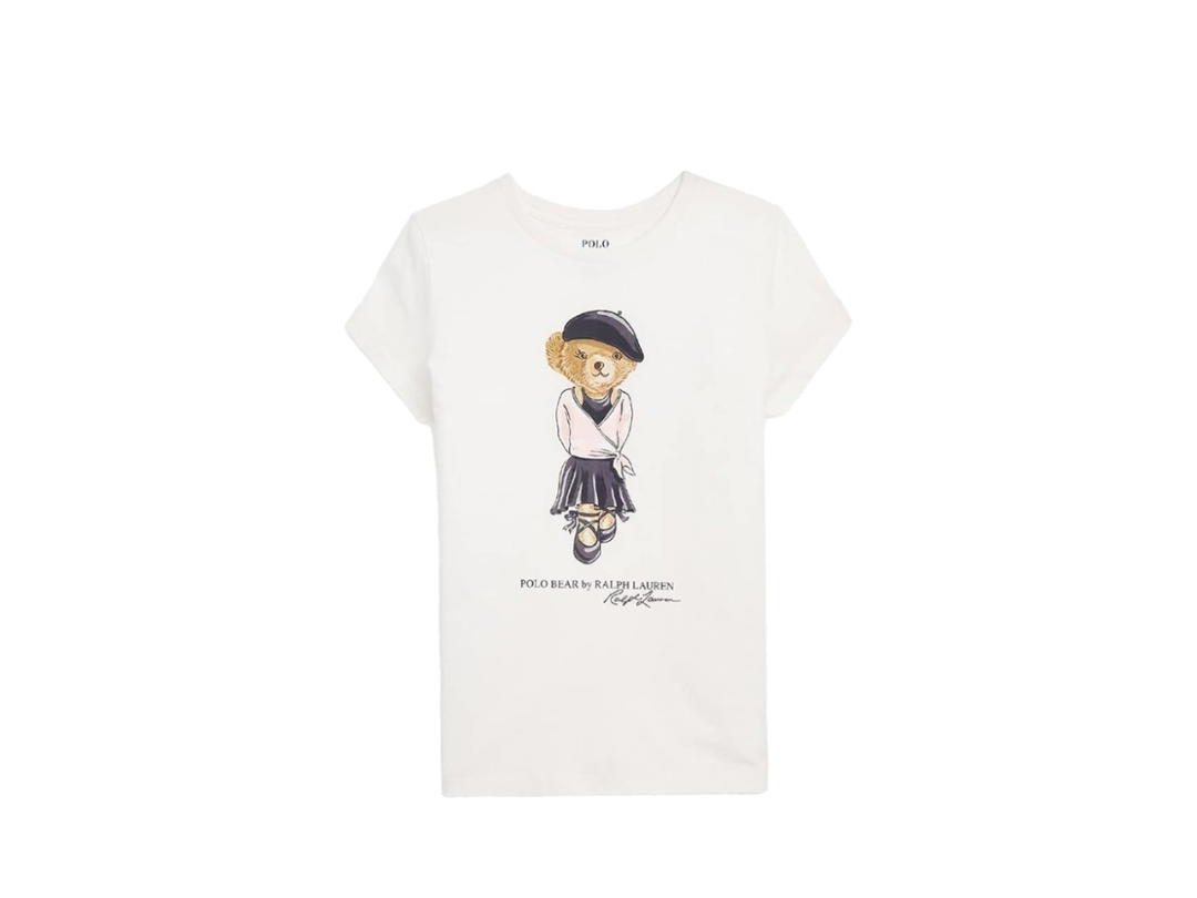 Polo Ralph Lauren Polo Ralph Lauren Bear Kids Girls T-shirt White (Women's)