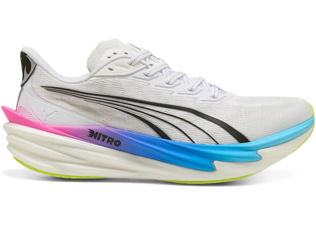 Puma Puma Deviate Nitro 4 White Poison Pink Ultra Blue