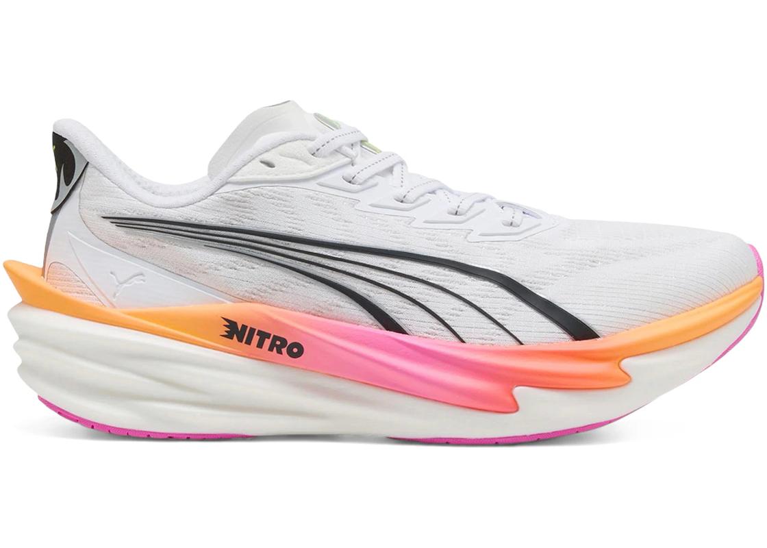 Puma Puma Deviate Nitro 4 White Poison Pink Glowing Red (Women's)