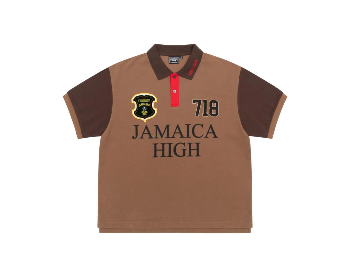Stussy Stussy & Denim Tears Pique Polo Brown