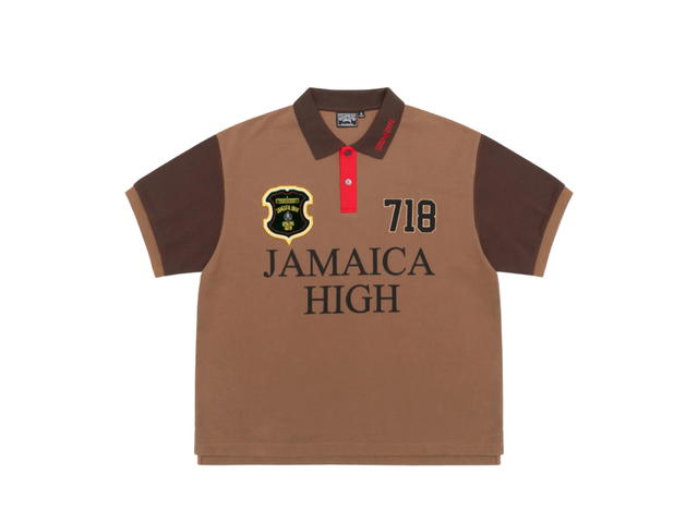 Stussy Stussy & Denim Tears Pique Polo Brown - view 1