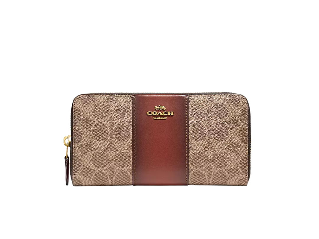 Coach Coach Accordion Zip Wallet In Colorblock Signature Canvas