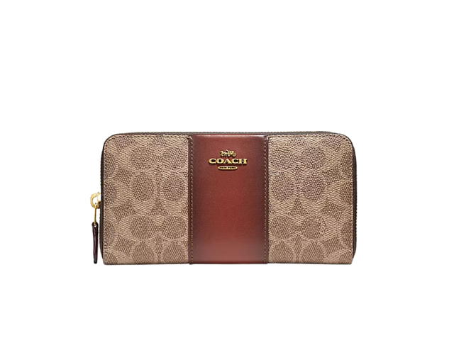 Coach Coach Accordion Zip Wallet In Colorblock Signature Canvas - view 1