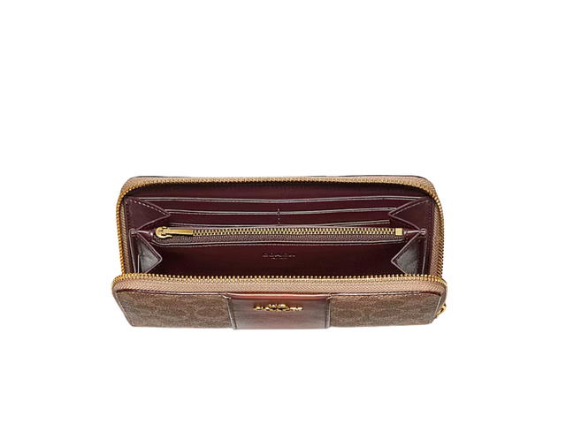 Coach Coach Accordion Zip Wallet In Colorblock Signature Canvas - view 2