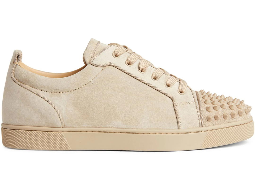 Christian Louboutin Christian Louboutin Louis Junior Spikes Orlato Flat Veau Beige