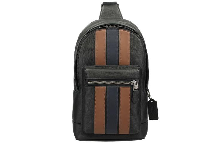 Coach Coach West Leather Crossbody Bags Shoulder Bags Sling Bags Small Size Men's Black Brown Multicolor