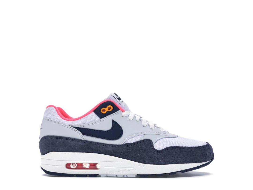 Nike Nike Air Max 1 Pure Platinum Midnight Navy Racer Pink (Women's)