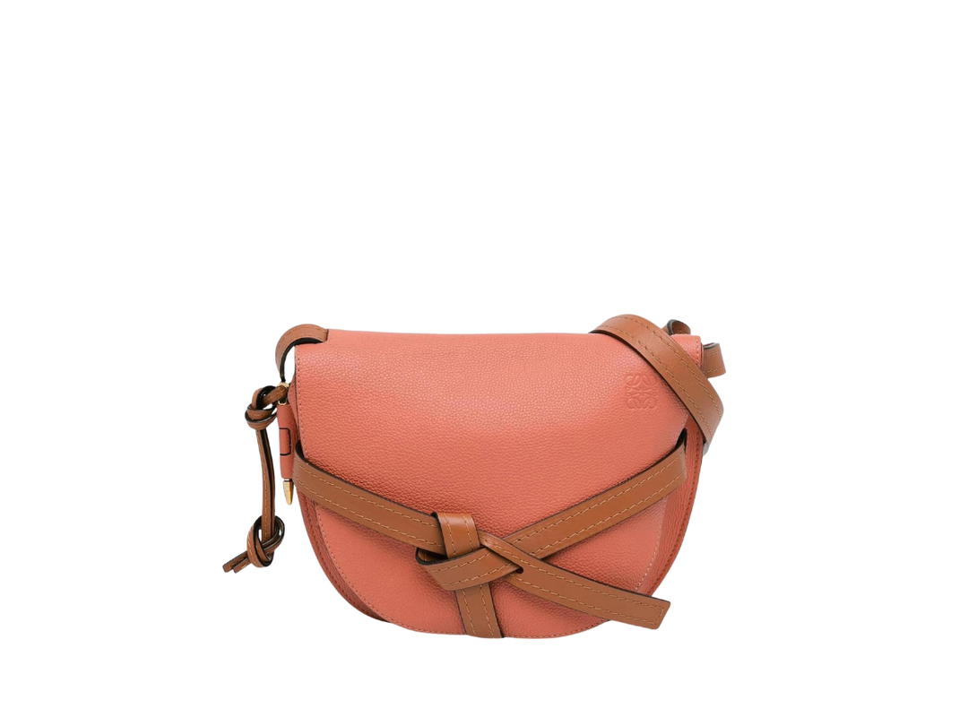 Loewe Loewe Small Gate Bag In Soft Grained Calfskin With Gold Hardware Pink