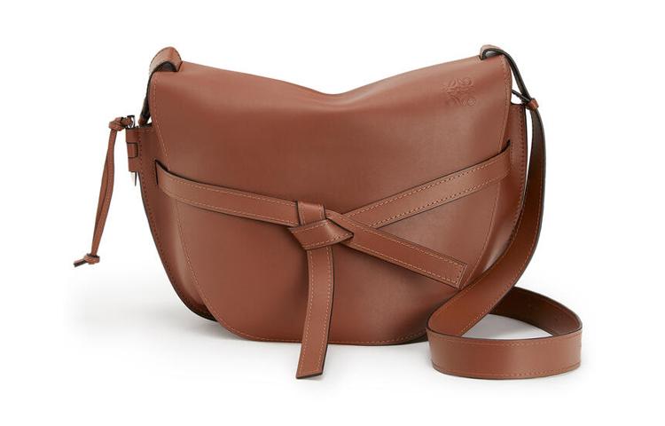 Loewe Loewe Gate Smooth Calf Leather Shoulder Bag Crossbody Bag Extra Large Men's Cognac Brandy Color