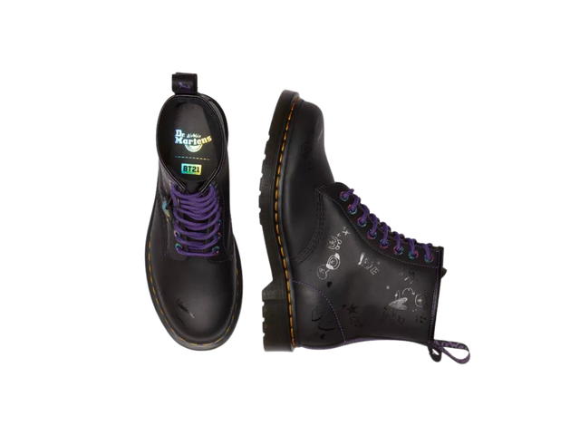 Dr. Martens Dr. Martens 1460 BT21 Leather Lace Up Boots Black - view 3