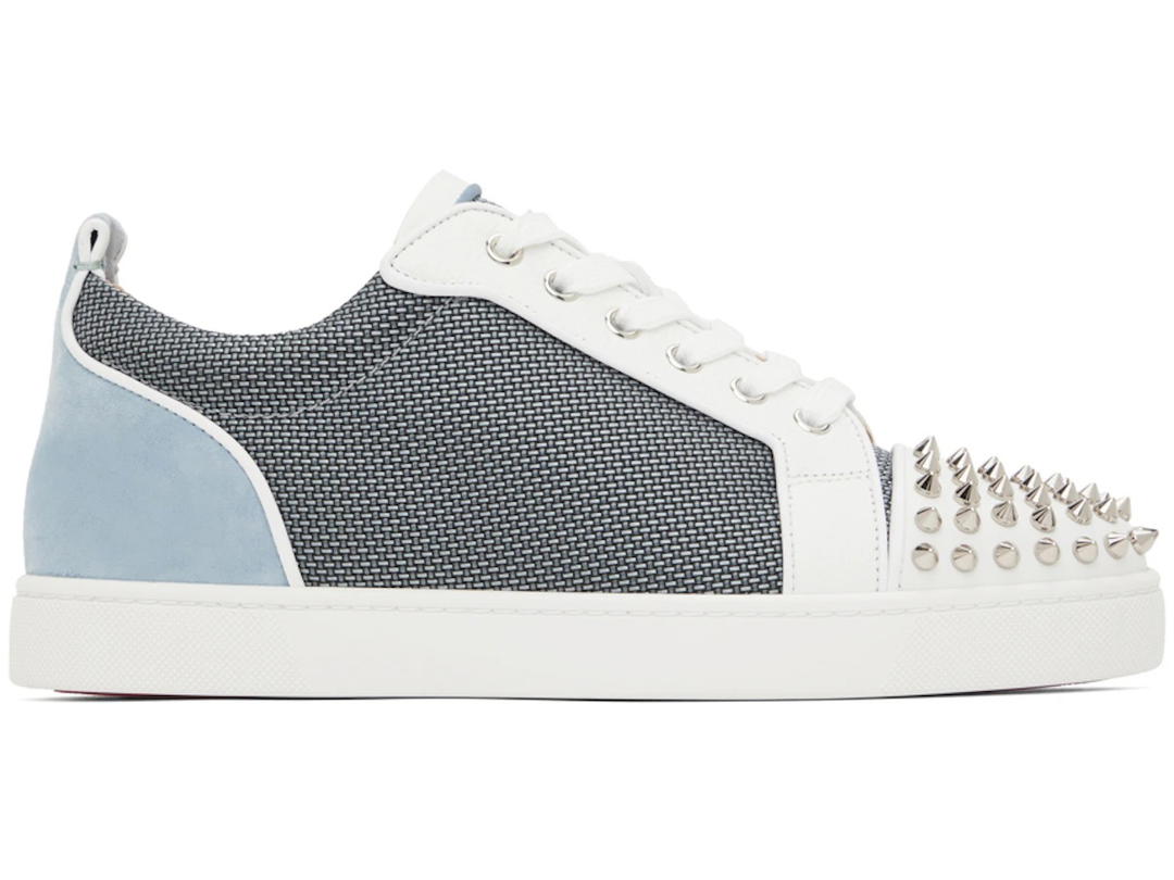 Christian Louboutin Christian Louboutin Louis Junior Spikes White Grey Blue