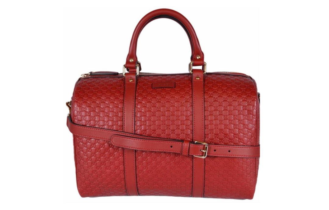 Gucci Gucci Leather Shoulder Bag Crossbody Bag Handbag Briefcase Women's Red