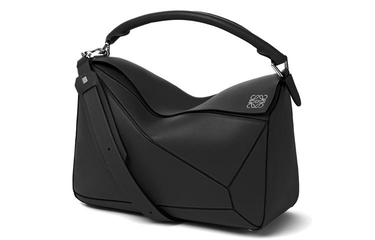 Loewe Loewe Puzzle Cow Leather Puzzle Bag Shoulder Bag Crossbody Bag Handbag Medium Size Women's Black