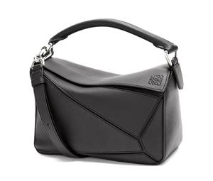Loewe Puzzle Bag In Classic Calfskin Small Black