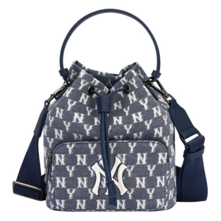 MLB MLB Monogram Collection Polyester Bucket Bags Shoulder Bag Crossbody Bag Regular Unisex Denim Blue