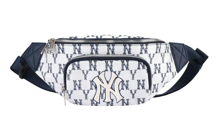 MLB MLB Monogram Collection Nylon Fanny Pack Shoulder Bag Crossbody Bag Regular Unisex White Blue