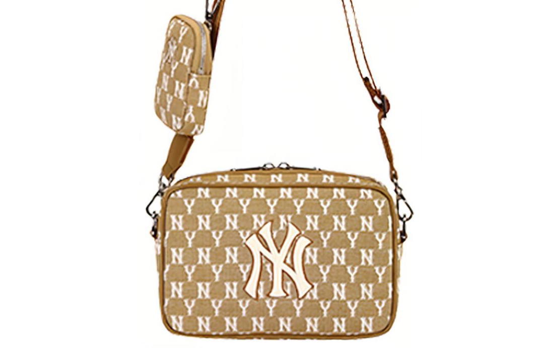 MLB MLB Monogram Collection Fabric Combo Bag Crossbody Bag Shoulder Bag Women's Khaki