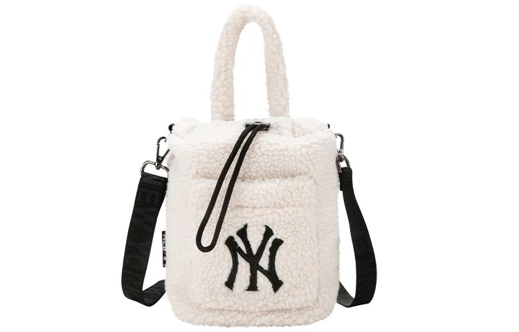 MLB MLB Cow Leather Bucket Bags Handbags Regular Women's White