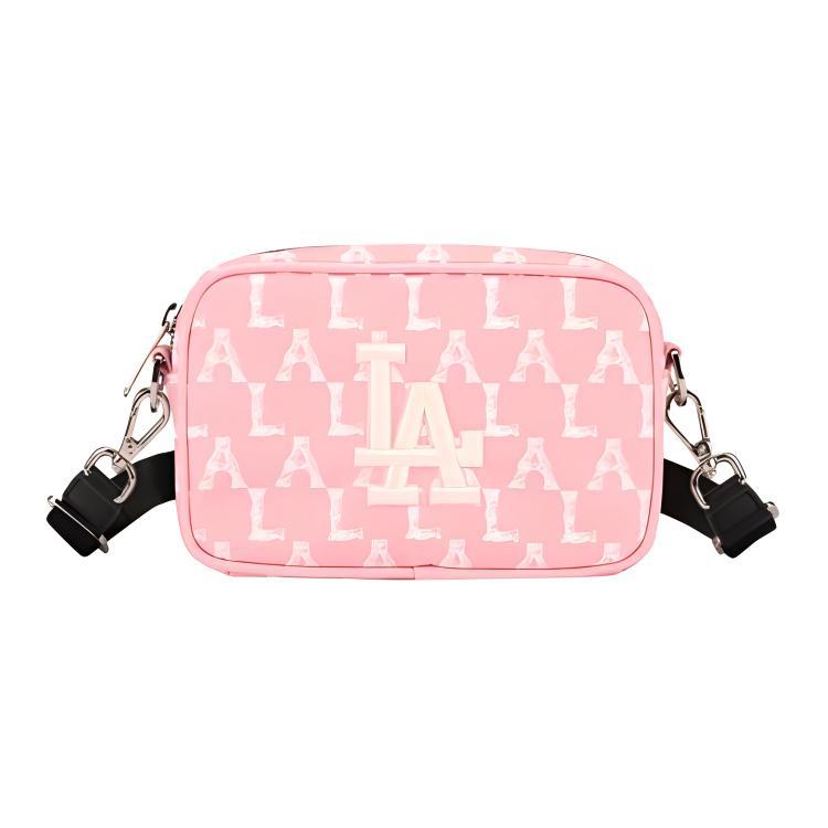 MLB MLB Monogram Collection Nylon Fabric Shoulder Bag Crossbody Bag Regular Unisex Cherry Blossom Pink