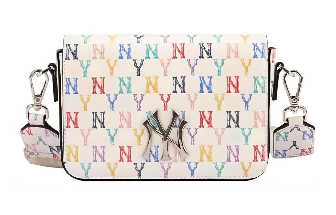 MLB MLB Monogram Collection MONOGRAM Collection Cotton Mahjong Bag Shoulder Bag Crossbody Bag Regular Unisex White