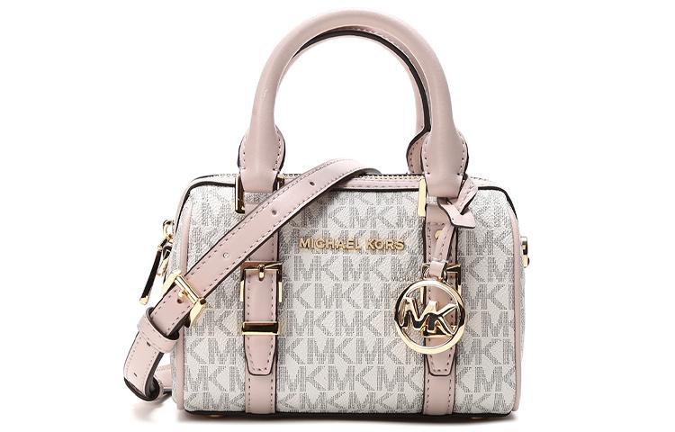 Michael Kors MICHAEL KORS Bedford Artificial Leather Boston Bag One Shoulder Handbag Crossbody Bag Mini Women's Nude Pink