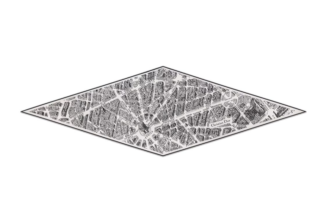 Dior Dior Silk Scarves Women's Gray