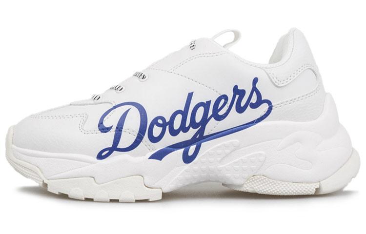 MLB MLB Big Ball Chunky LA Cushioning Anti Slip And Wear Resistant Height Increasing Low Top Chunky Sneakers Unisex White