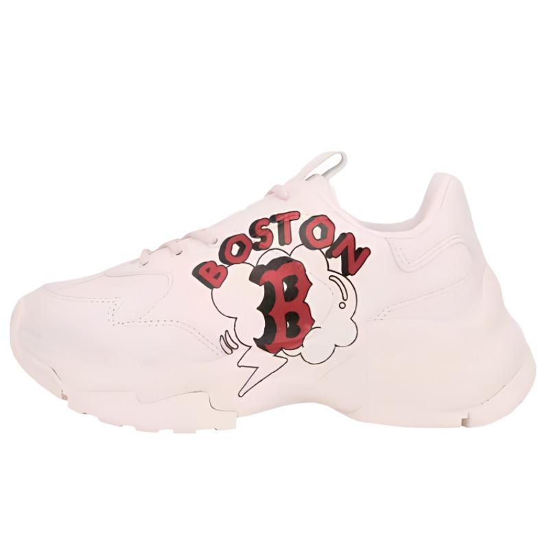 MLB MLB Big Ball Chunky Boston Red Sox Cushioning Anti Slip And Wear Resistant Low Top Chunky Sneakers Unisex Pink