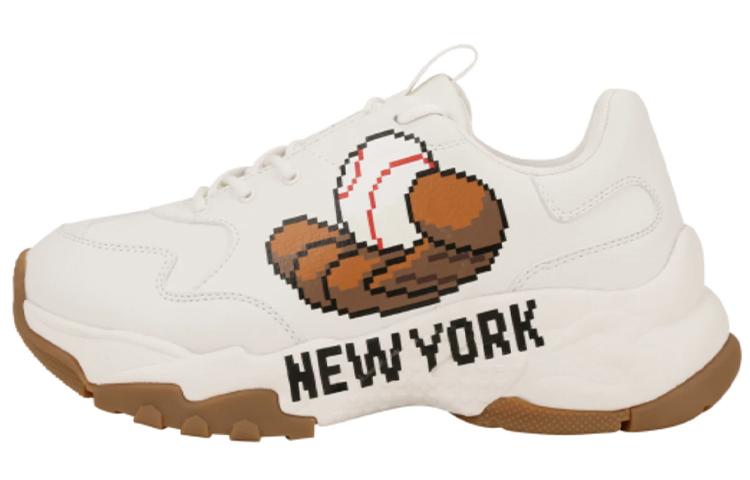 MLB MLB Big Ball Chunky Glove New York Yankees Anti Slip Wear Resistant Low Top Chunky Sneakers Unisex Ivory White