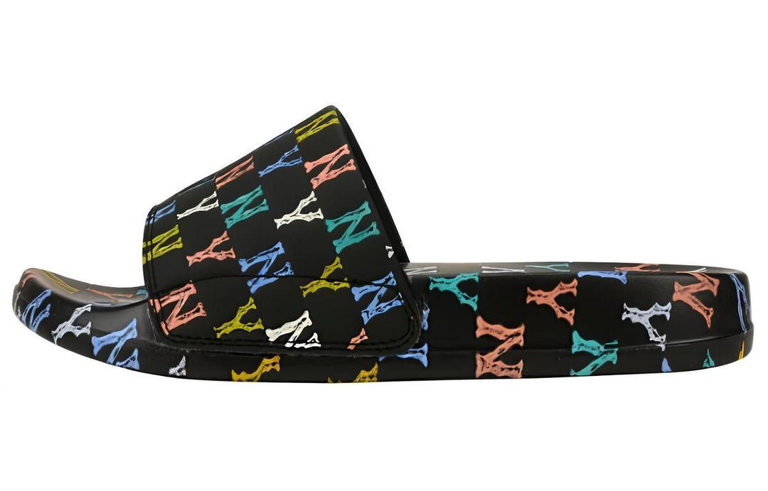 MLB MLB MONOGRAM Reading Collection Quiet Slide Slippers Unisex Black