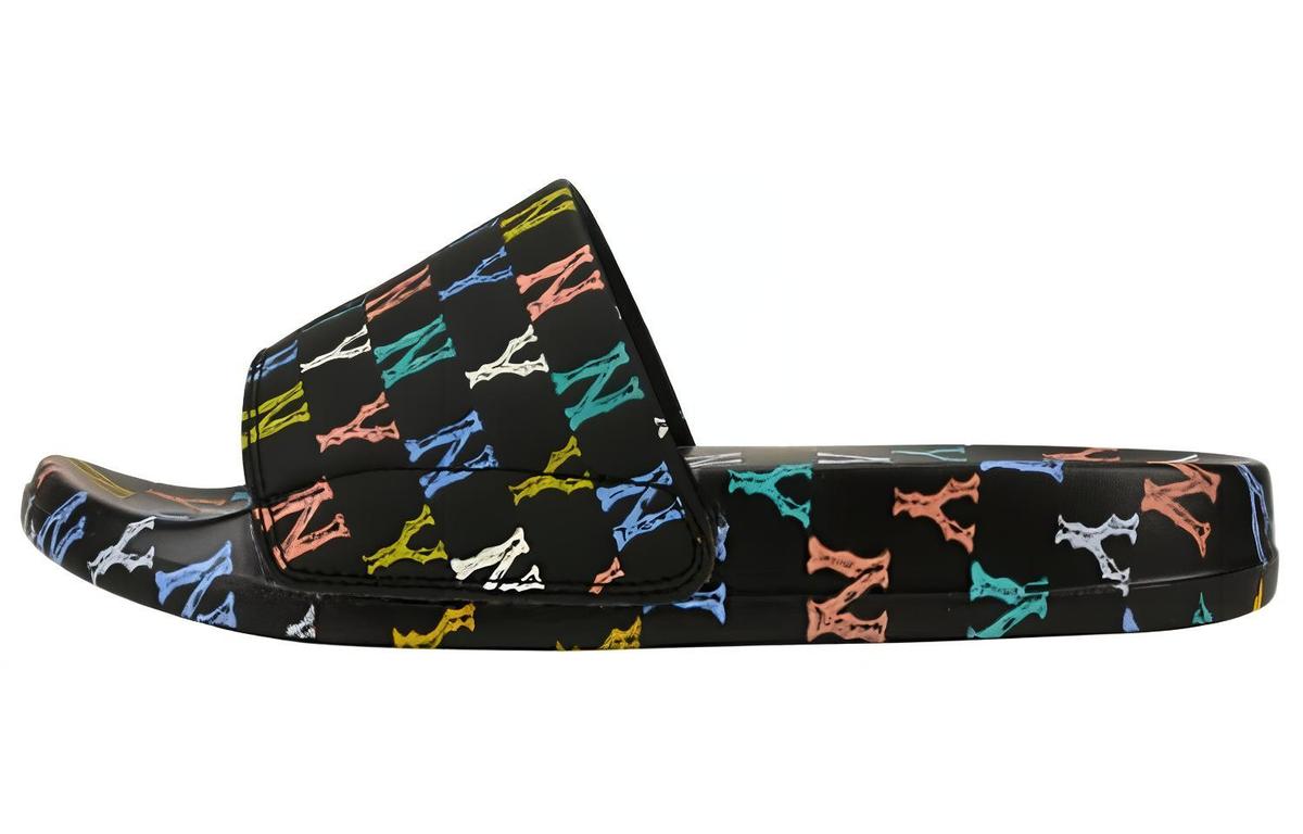 MLB MLB MONOGRAM Reading Collection Quiet Slide Slippers Unisex Black
