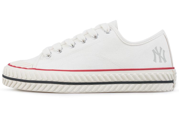 MLB MLB Playball Anti-Slip Wear-Resistant Breathable Lightweight Low-Top Canvas Shoes Unisex White
