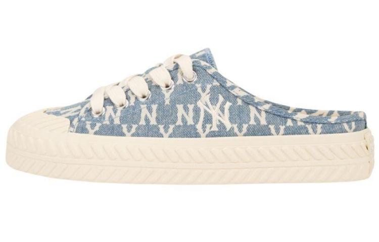 MLB MLB Playball Mule Mono Denim Wear Resistant Low Top Canvas Shoes Unisex Blue
