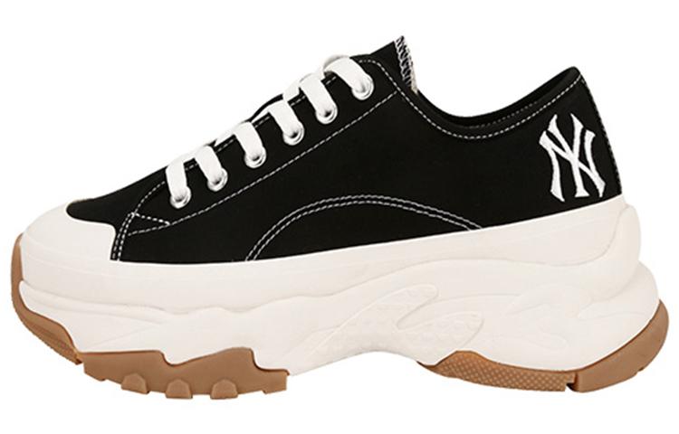 MLB MLB Chunky High Low New York Yanker Anti Slip Wear Resistant Low Top Canvas Shoes Unisex Black