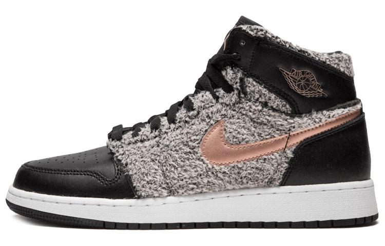 Jordan Jordan 1 Retro High Fleece Black Metallic Red Bronze GS