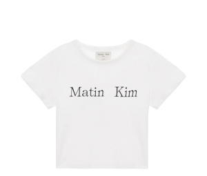 Buy Matin Kim Logo Crop Top White at Sasom – Authentic and Ready to Ship