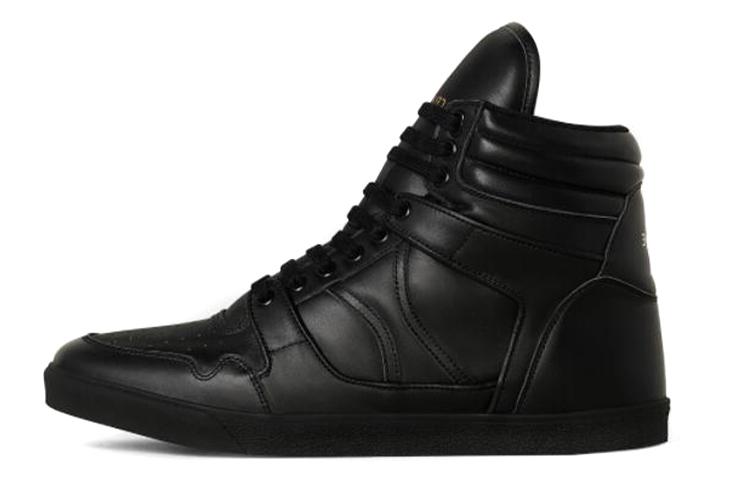 Celine Celine Skateboard Shoes Men High-Top Black