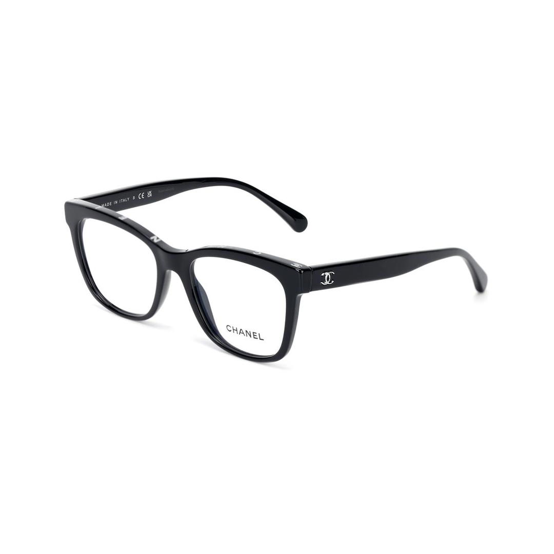 Chanel Chanel Acetate Irregular Shape Eyeglass Frames Men's Black