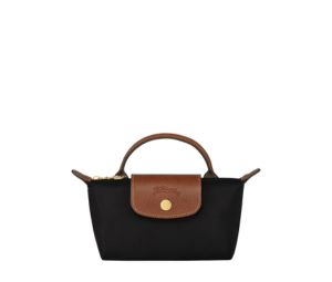 Buy Longchamp Le Pliage Original Pouch With Handle In Recycled Canvas With Gold Hardware Black at Sasom – Authentic and Ready to Ship